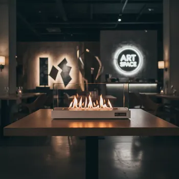 Аренда Биокамин Kratki Hotel Mini белый в ресторане «Магадан» — ART SPACE