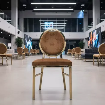 Аренда Стул Хит каркас золотой коричневая корона в ОКЦ «Галактика» — ART SPACE