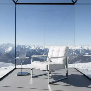 Аренда Кресла Некст белая экокожа на площадке Rosa Peak (2320м) — ART SPACE