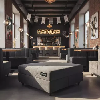 Аренда Пуф мягкий Cosmo в ресторане «Магадан» — ART SPACE