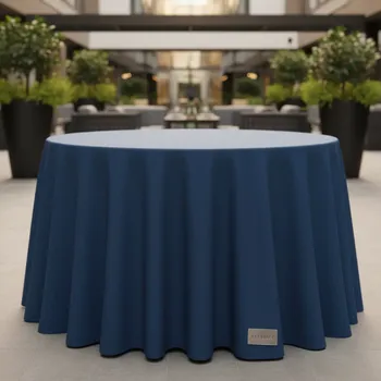 Аренда Скатерть круглая Габардин темно синяя 3000 мм в Courtyard by Marriott Sochi — ART SPACE