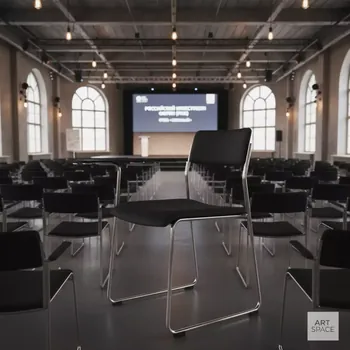 Аренда Стул Хит серебряный каркас с пюпитром в отеле «Звездный» — ART SPACE