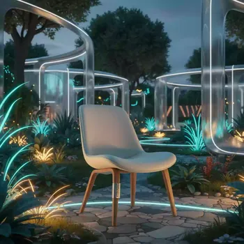 Аренда Стулy экокожа Luxa cream светло бежевый светлый орех в парке «Ривьера» — ART SPACE