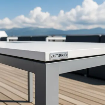 Аренда Стол Лидер 2 2000x900 белый серый в Skypark Sochi — ART SPACE