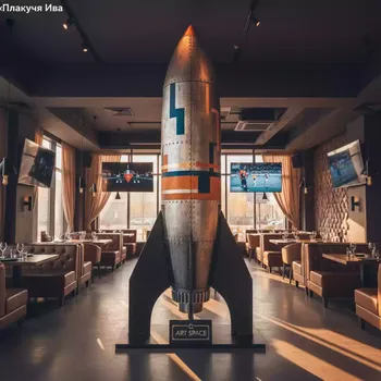 Аренда Ростовая фигура ракета в ресторане «Плакучая Ива» — ART SPACE