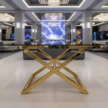 Аренда Фуршетный стол X 2 gold & black в комплексе Sea Galaxy — ART SPACE