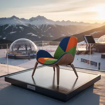 Аренда Кресло Calla P LCTS деревянное с обивкой Rosa Peak (2320м) — ART SPACE