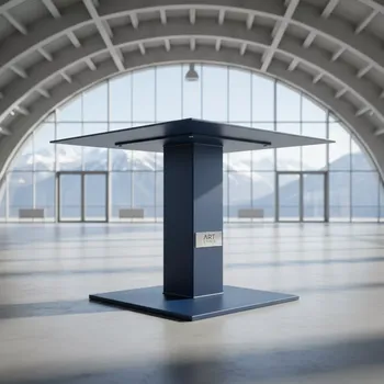Аренда Подстолье стальное 801 квадратное в ледовом дворце «Роза Хутор» — ART SPACE
