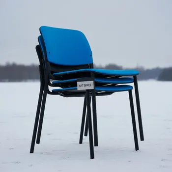 Аренда Стул Kongsberg голубой черные ножки в парке «Ривьера» — ART SPACE
