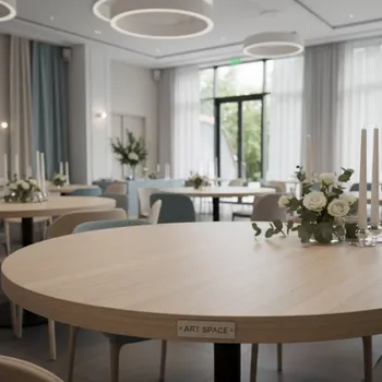 Аренда Столешница Werzalit круглая D800 бук в Courtyard by Marriott Sochi — ART SPACE