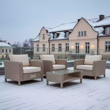 Аренда Комплект мебели ZORRO из искусственного ротанга бежевый в Boutique Hotel PORTUM 1905 — ART SPACE