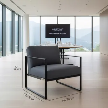Аренда Кресла металлические 64х70 см высота 73 см с мягким чехлом в Courtyard by Marriott Sochi — ART SPACE