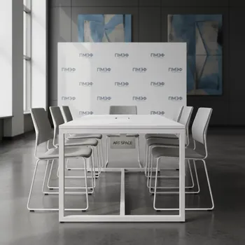 Аренда Стол Лидер 1 1500х900 белый каркас в Karat Resort — ART SPACE