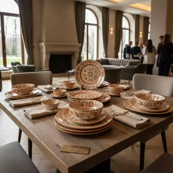 Аренда Набор тарелок в русском стиле в City Park Hotel Sochi — ART SPACE