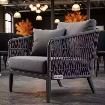 Аренда Кресло плетеное с подушками YH C1910W graphite в Mövenpick Hotel — ART SPACE