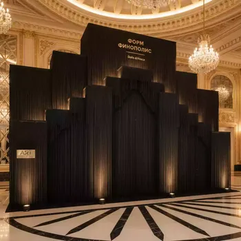Аренда Дождик новогодний полипропиленовый черный в Stella di Mosca — ART SPACE