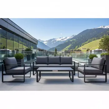 Аренда Мебельный комплект Риччи стол 2 кресла диван серые подушки в Golden Tulip Rosa Khutor — ART SPACE