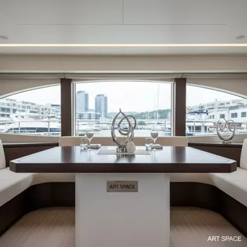Аренда Стол Лидер 1 1200х600 венге белый на VIP-яхте (Имеретинский порт) — ART SPACE
