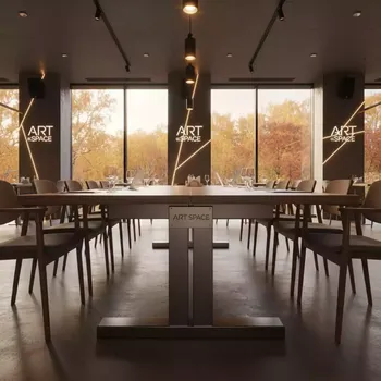 Аренда Подстолье 2166EM сталь в ресторане «Паруса» — ART SPACE
