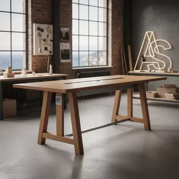 Аренда Стол барный с каналом для протяжки проводов Arki Table CC Wood в отеле Radisson Lazurnaya — ART SPACE