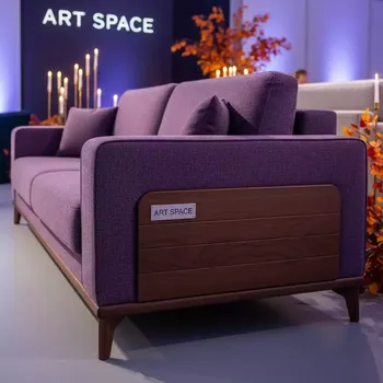 Аренда Диван Флори B текстиль орех фиолетовый в комплексе Sea Galaxy — ART SPACE