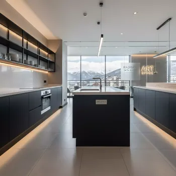 Аренда Цоколь ПВХ для кухни черный 150 мм 32 м в Radisson Hotel Rosa Khutor — ART SPACE