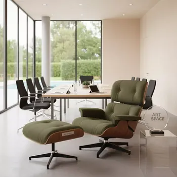 Аренда Чехол E07 на стул Eames оливковый в санатории «Металлург» — ART SPACE