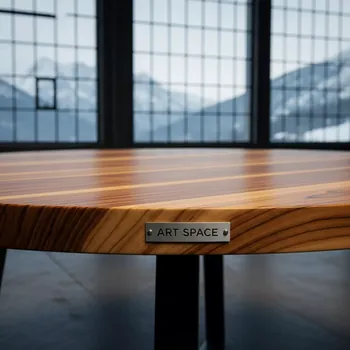 Аренда Столешница деревянная круглая Natural Teak в Green Flow Hotel — ART SPACE