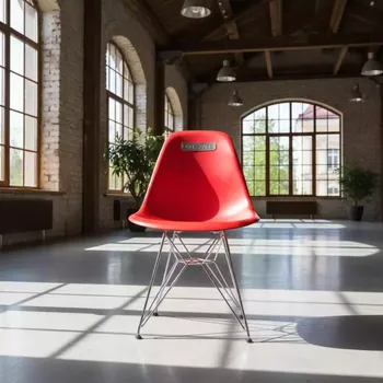 Аренда Стул красный Eames Metal в усадьбе Голицына — ART SPACE