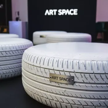Аренда Пуф из шин белый в ресторане «Voda» — ART SPACE