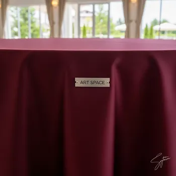 Аренда Скатерть круглая габардиновая бургунди Рондо в Karat Resort — ART SPACE