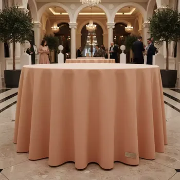 Аренда Скатерть круглая диаметр 3,15 м персиковая в ресторане «Sanremo» — ART SPACE