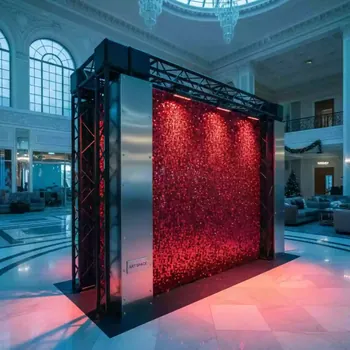 Аренда Фотозона красные пайетки в санатории «Заполярье» — ART SPACE