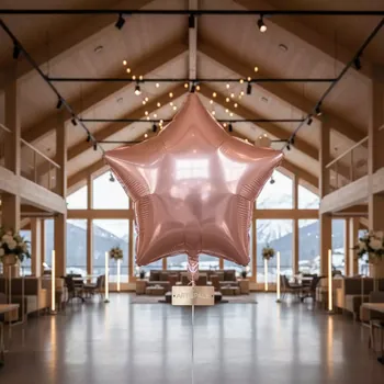 Аренда Звезда фольгированная 48 см нежно розовая в Golden Tulip Rosa Khutor — ART SPACE