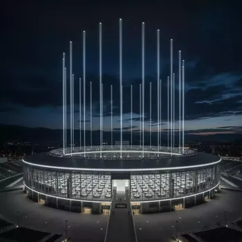Аренда Прожектора зенитные на арене «Фишт» — ART SPACE