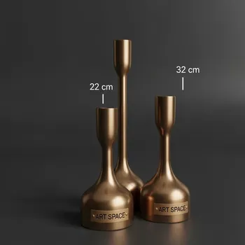 Аренда Подсвечник № 2 набор из 3 штук 22 27 32 см бронза в Зимнем театре — ART SPACE