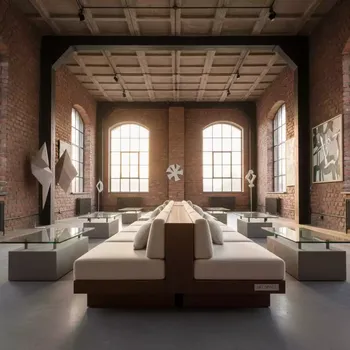 Аренда Модуль правый деревянный Welcome с подушками в лофте «Студия 21» — ART SPACE