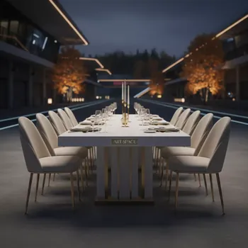 Аренда Стол банкетный Ritz White 180 см на Сочи Автодроме — ART SPACE