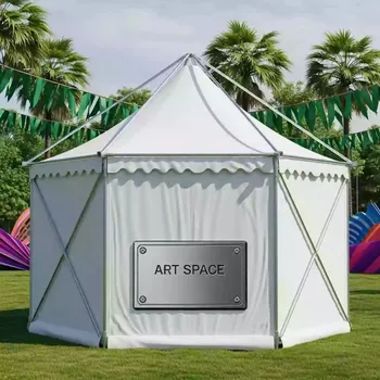 Аренда Шатер мобильный Премиум Бизон 4х4 м в парке «Ривьера» — ART SPACE