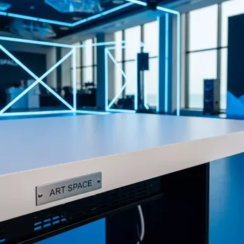 Аренда Стол ламинированный Arki Table Desk с каналом для проводов в банкетном зале «Дельфин» — ART SPACE