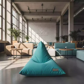 Аренда Пуфик Big shape aquamarine triangle в пляжном комплексе VinoGrad — ART SPACE