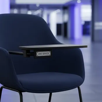 Аренда Стул Омега плюс планшет пюпитр синий в Omega Sirius — ART SPACE