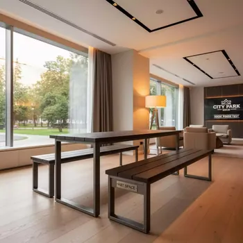 Аренда Стол складной Lifetime с лавочками венге 6034654 в City Park Hotel Sochi — ART SPACE
