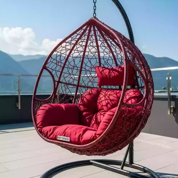 Аренда Кресло подвесное красное в Green Flow Hotel — ART SPACE