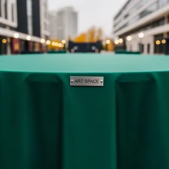 Аренда Скатерть круглая диаметр 3,15 м зеленая малахит в City Park Hotel Sochi — ART SPACE
