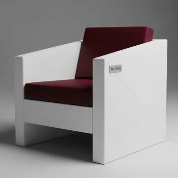 Аренда Кресла Cube бело-бордовое в Karat Resort — ART SPACE