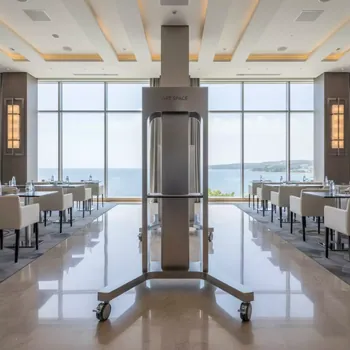 Аренда Стойка мобильная InterTouch SNM 01 D inox в отеле Hyatt Regency Sochi — ART SPACE
