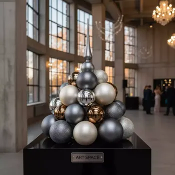 Аренда Набор ёлочных шаров с верхушкой пластик микс в Маринс Парк Отеле — ART SPACE