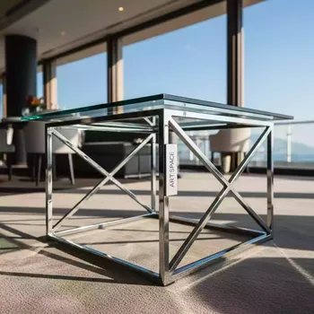 Аренда Стол журнальный Хром в ресторане «Sanremo» — ART SPACE