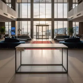 Аренда Стол Кантата белый в Pullman Sochi Centre — ART SPACE